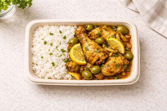 Kip Tajine olijf & Citroën