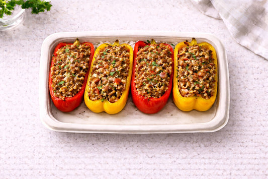 Gevulde Paprika met rijst en gehakt