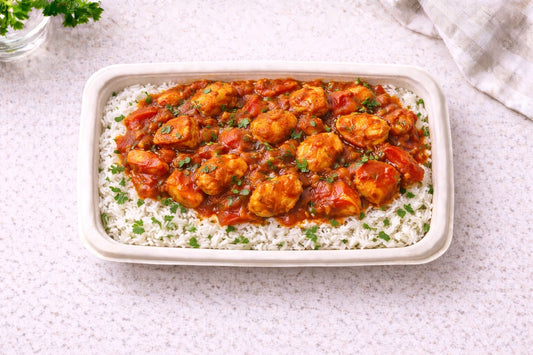 Tomaat kip stoof met groenten