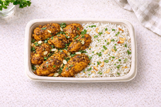 Kip ras el Hanout met rijst & groente